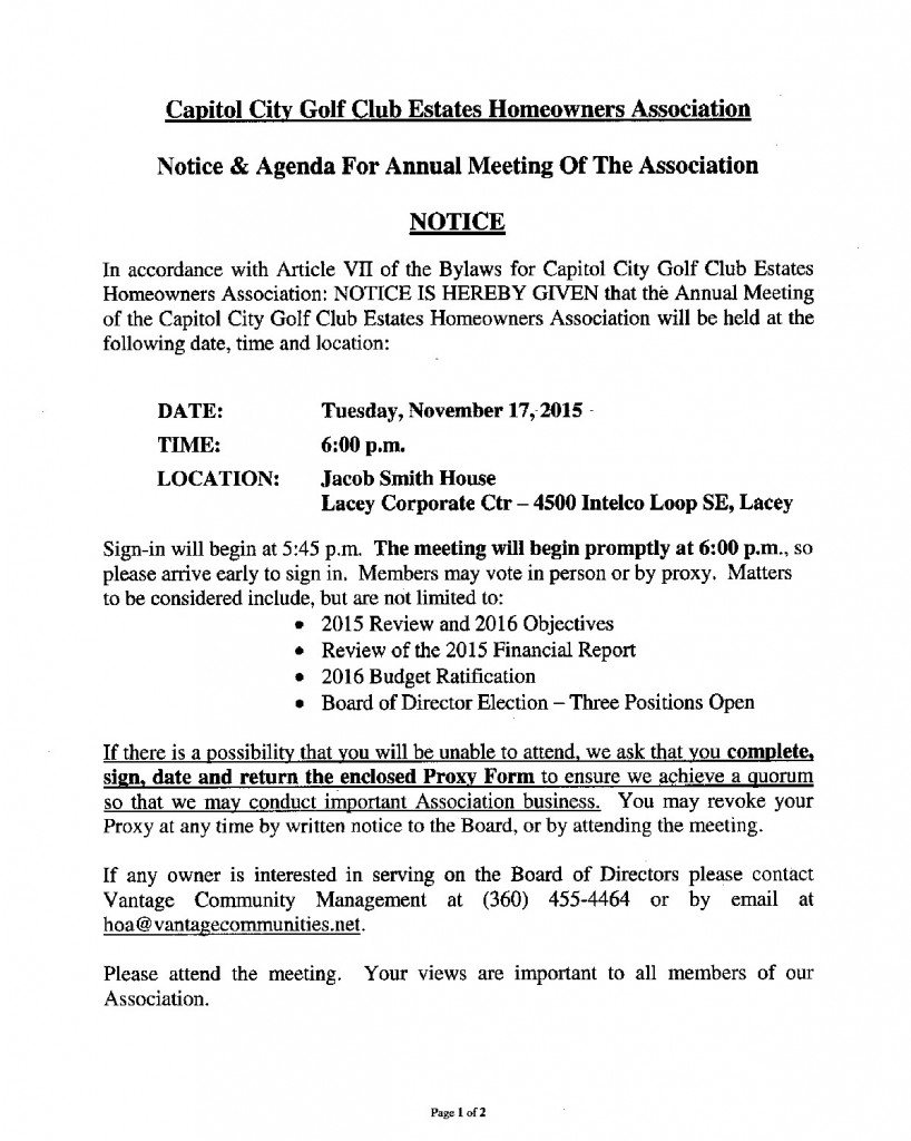Notice & Agenda For Annual Meeting CCGCE'S HOA 1 ccgce 2016 Notice150 818x1024 1
