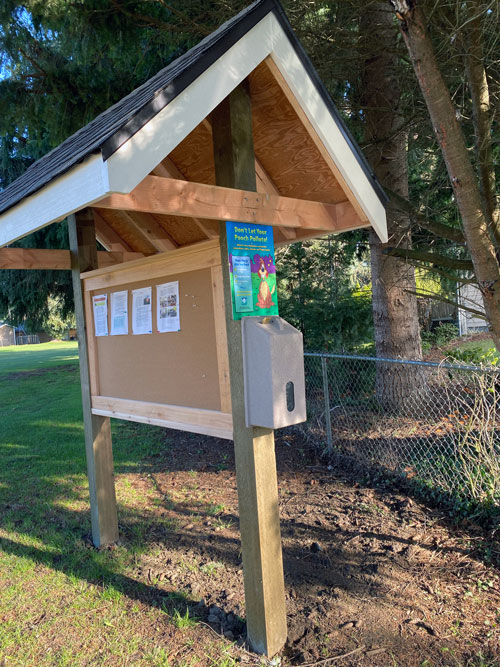 CCGCE's New Community Board & Dog Waste Station is Here! 1 500 IMG 2223 1