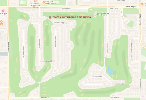 CCGCE's New Community Board & Dog Waste Station is Here! 2 600 Map for Bulletin Board 1