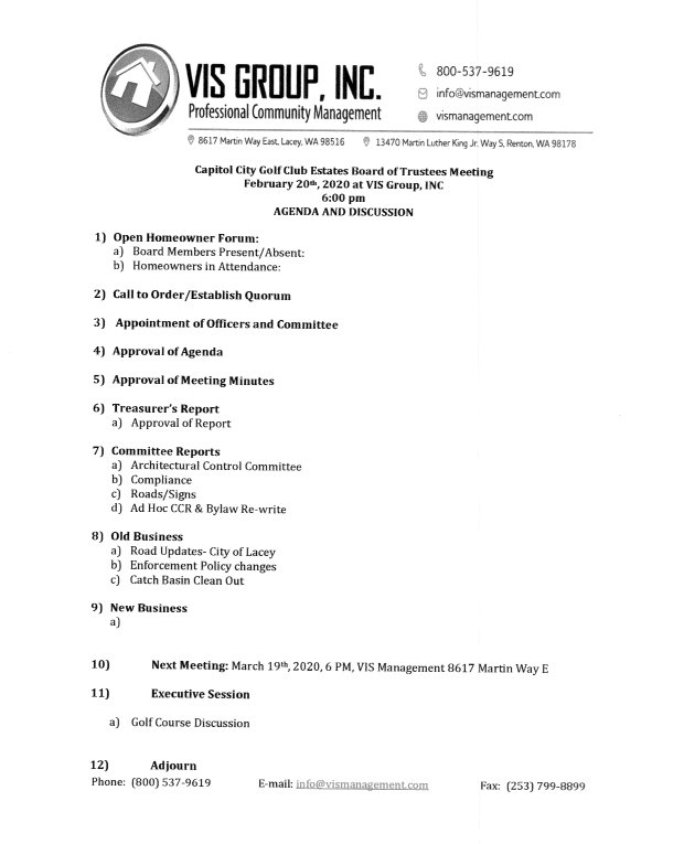 February 20, 2020 Agenda 1 February Agenda.peg