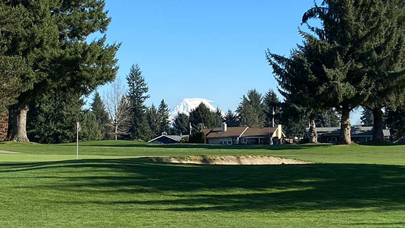View of Mt. Rainier from Capitol City Golf Course