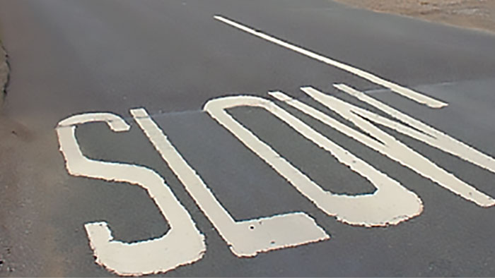 NEWS: Traffic-Calming Street Markings to be Installed 1 slow on road
